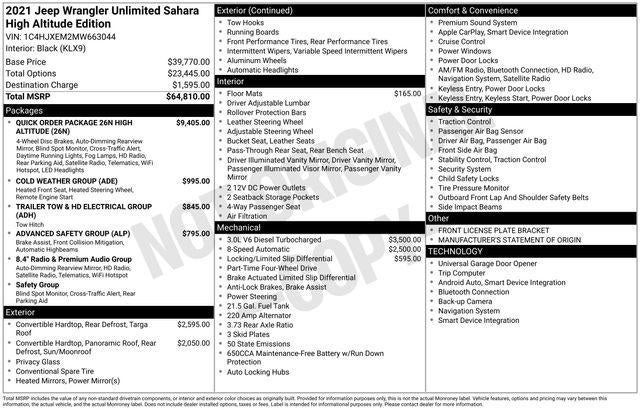2021 Jeep Wrangler Unlimited Sahara High Altitude 4x4