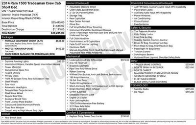 2014 RAM 1500 4WD Crew Cab 5.7 Ft Box Tradesman