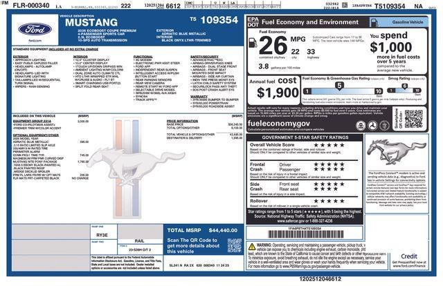 2026 Ford Mustang EcoBoost Premium Fastback