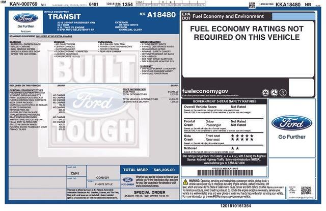 2019 Ford Transit Passenger Wagon T-350 148" Med Roof XLT Sliding RH Dr