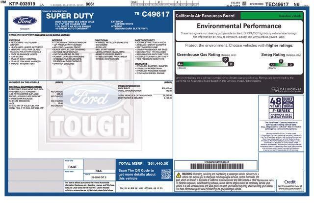 2026 Ford Super Duty F-350 DRW XL 4WD Crew Cab 179" WB 60" CA