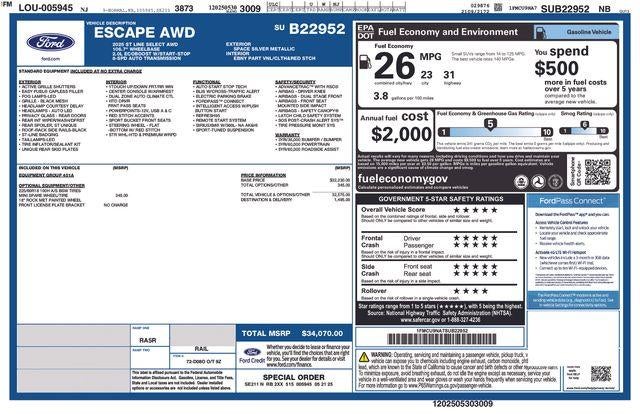 2025 Ford Escape ST-Line Select AWD