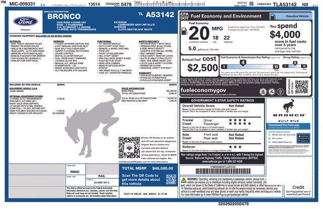 2026 Ford Bronco Base 4 Door 4x4