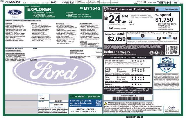 2026 Ford Explorer Active w/100A Pkg RWD
