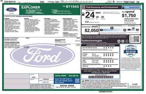 2026 Ford Explorer Active w/100A Pkg RWD