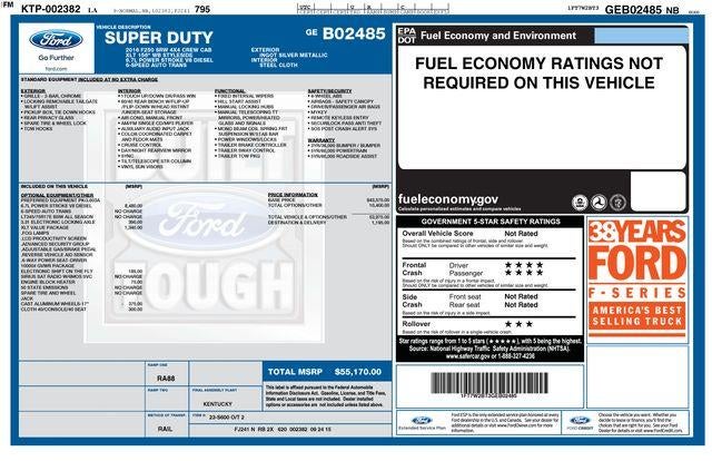 2016 Ford Super Duty F-250 SRW 4WD Crew Cab 6-3/4 Ft Box XLT