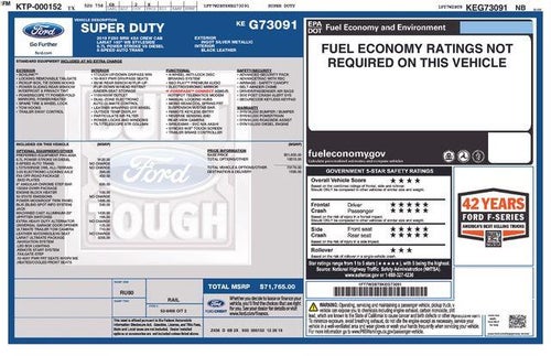 2019 Ford Super Duty F-250 SRW LARIAT 4WD Crew Cab 6.75' Box