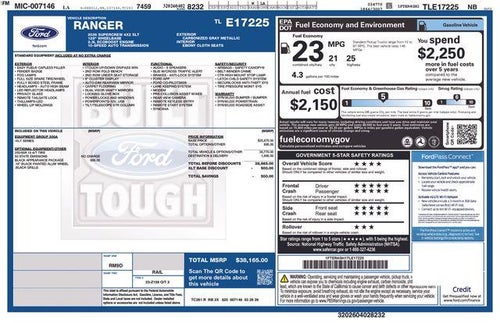 2026 Ford Ranger XLT 2WD SuperCrew 5' Box