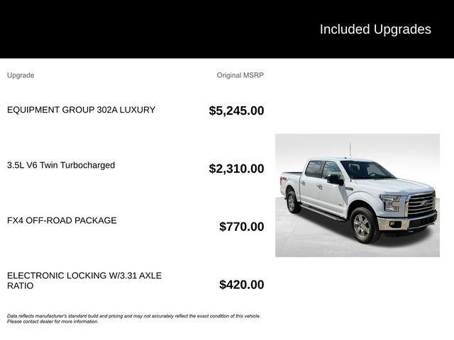 2016 Ford F-150 4WD SuperCrew 5-1/2 Ft Box XLT