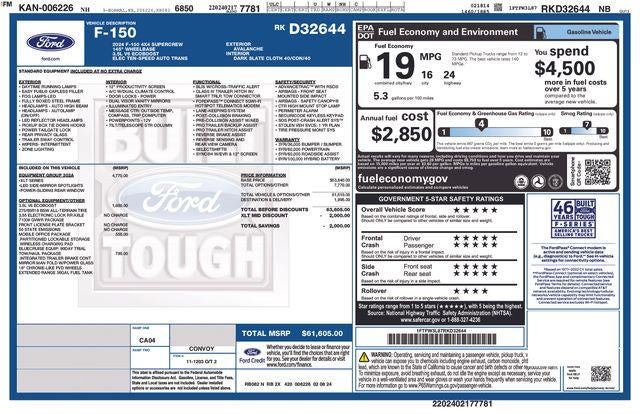 2024 Ford F-150 XLT 4WD SuperCrew 5.5' Box