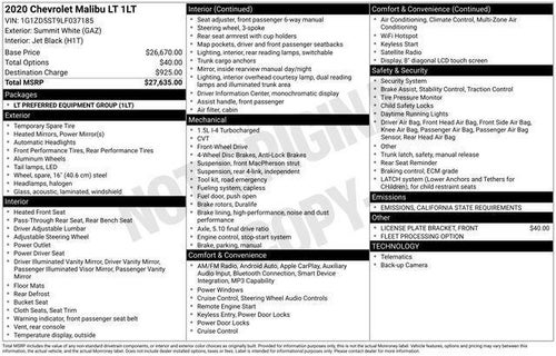 2020 Chevrolet Malibu LT