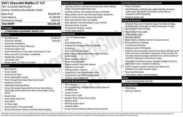 2021 Chevrolet Malibu LT