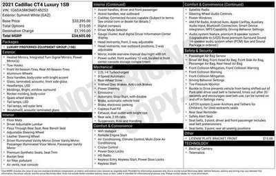 2021 Cadillac CT4 4dr Sdn Luxury