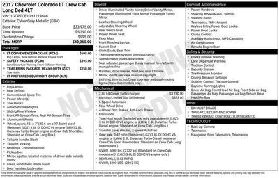2017 Chevrolet Colorado Crew Cab Long Box 4-Wheel Drive LT