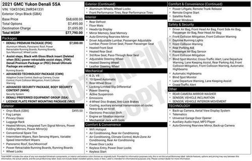 2021 GMC Yukon 2WD 4dr Denali