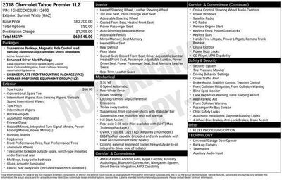 2018 Chevrolet Tahoe 2WD Premier