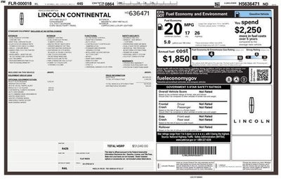 2017 Lincoln Continental Select FWD