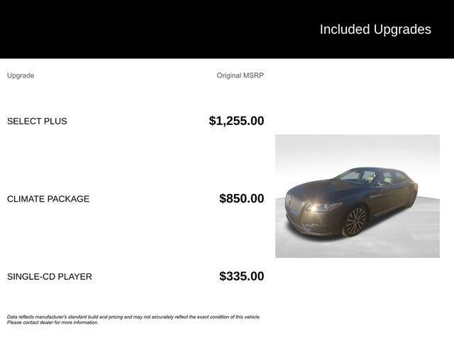 2017 Lincoln Continental Select FWD