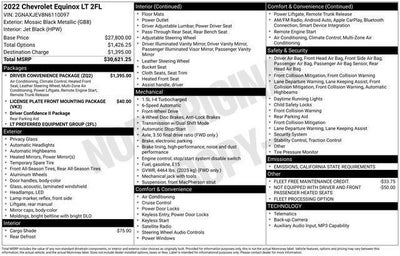 2022 Chevrolet Equinox FWD 4dr LT w/2FL