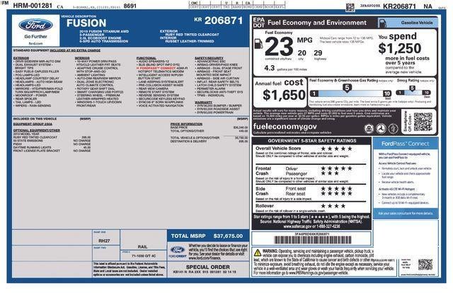 2019 Ford Fusion Titanium AWD