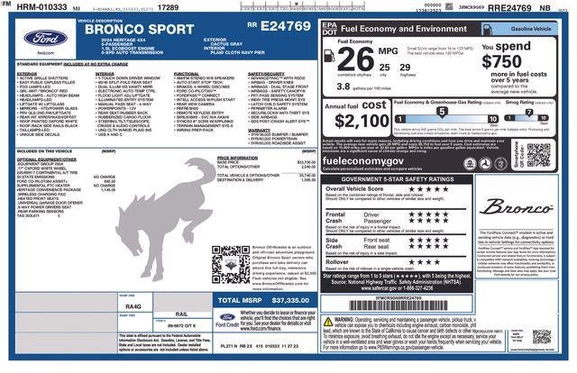 2024 Ford Bronco Sport Heritage 4x4