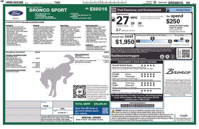 2025 Ford Bronco Sport Heritage 4x4