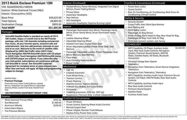 2013 Buick Enclave Premium FWD
