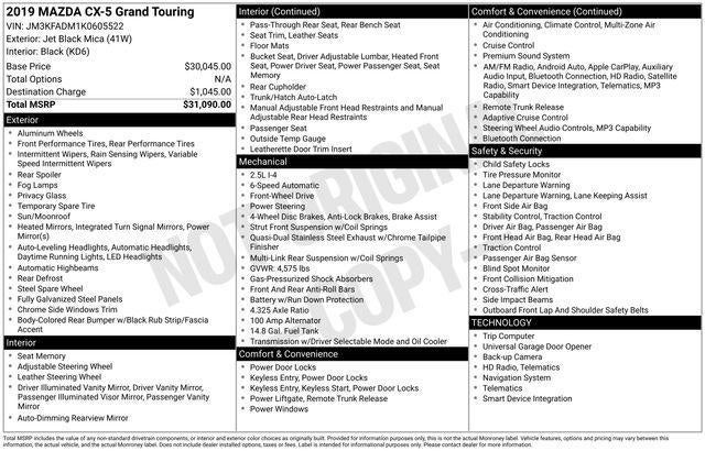 2019 Mazda Mazda CX-5 Grand Touring FWD