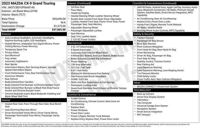 2023 Mazda Mazda CX-9 Grand Touring AWD