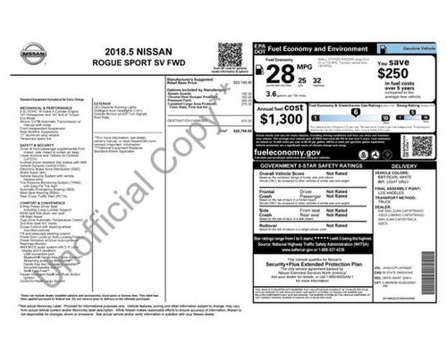 2018 Nissan Rogue Sport 2018.5 FWD SV