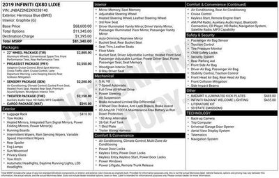 2019 INFINITI QX80 LUXE AWD