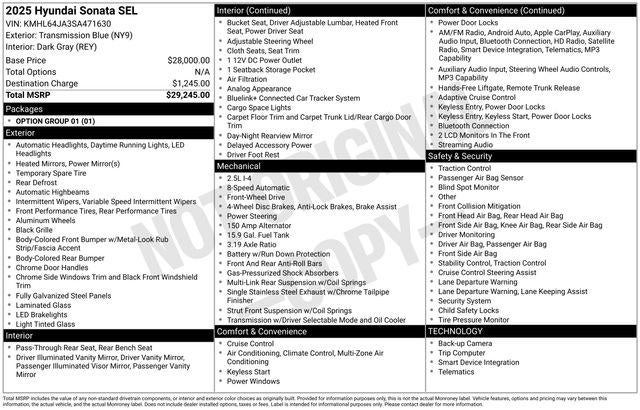2025 Hyundai SONATA SEL FWD