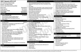 2021 Genesis G70 3.3T RWD