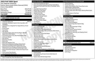 2023 FIAT 500X Sport AWD